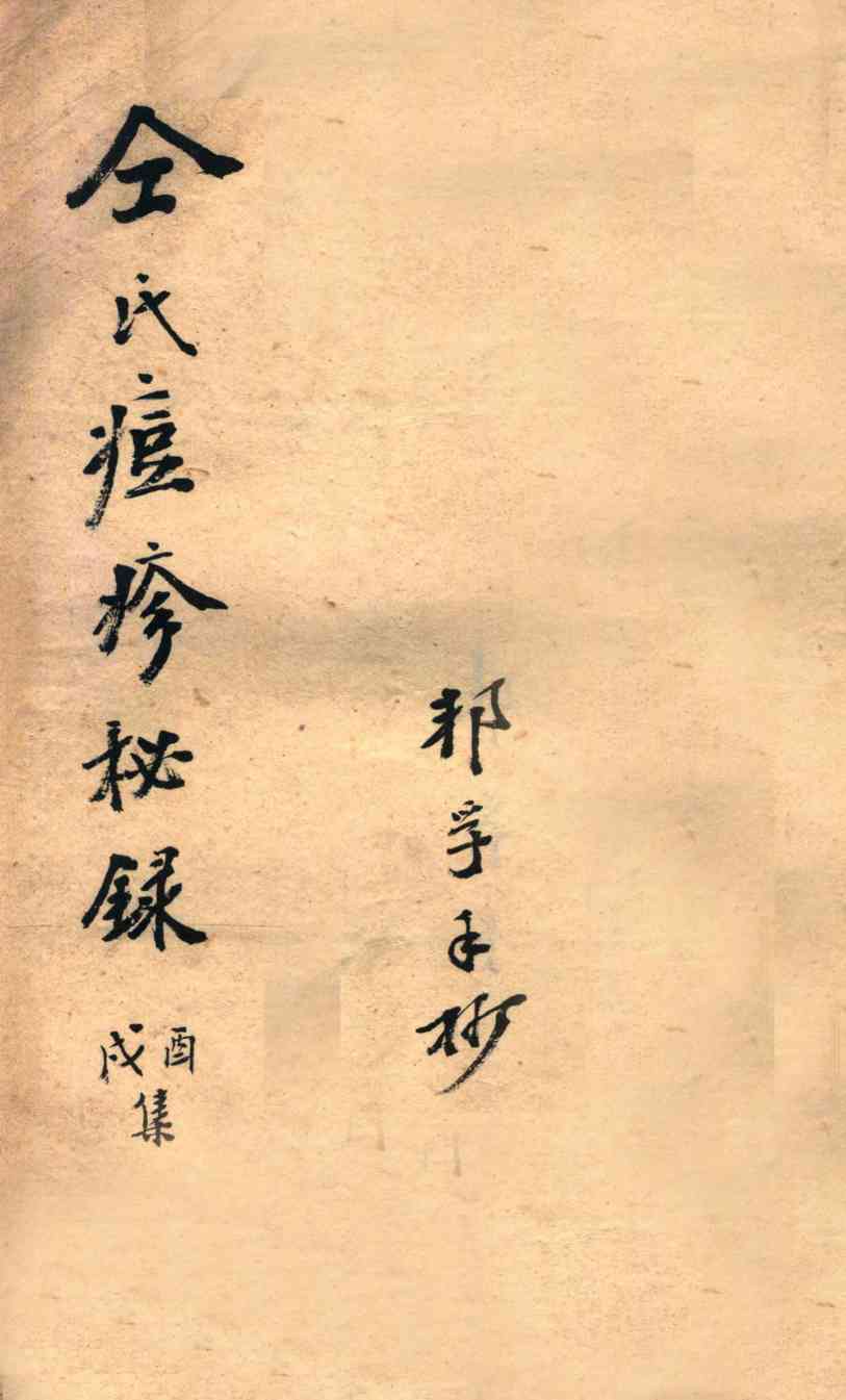 仝氏家藏痘疹秘录  戌集  酉集